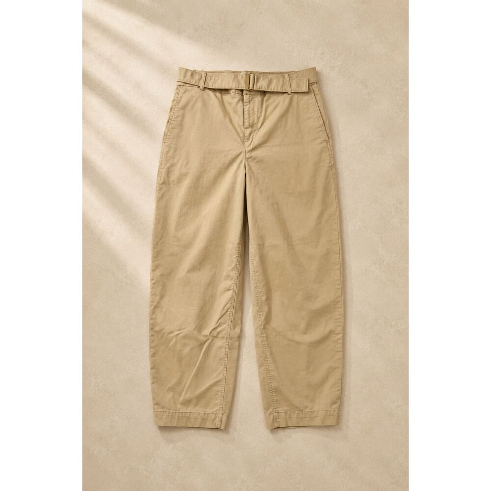 Banana Republic Womens Chino Pants 14 Khaki Slim Straight Organic Cotton - Picture 1 of 12